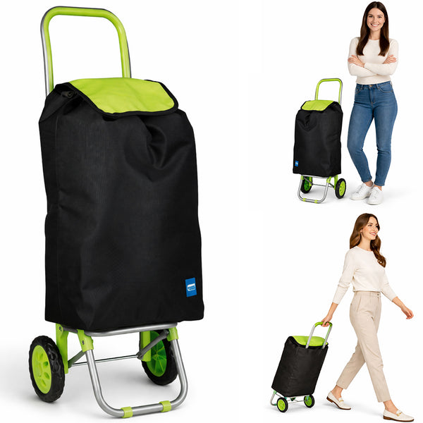 Carrello per la Spesa Poseidon Trolley con Rivestimento Termico 36x30x90 cm e Ruote Verde prezzo