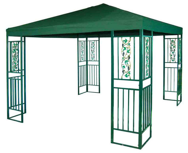 Gazebo da Giardino 3x3m in Metallo Morel Ferro Verde sconto