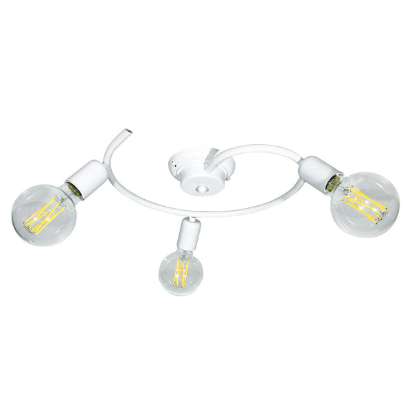 acquista Plafoniera 3xE27 Montatura Verniciata Bianco E-Energy Daniela