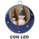 Sfera metallo led blu cm Ø22xh22