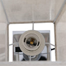 Lampada da Comodino Abat Jour con Paralume in Tessuto e 2 Porte USB E27 12x12x35 cm  Crema