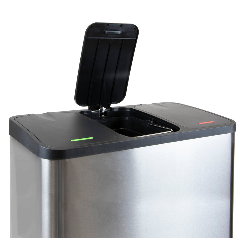 Contenitore Recycle Inox con Scomparti Impostato 3X15 Acciaio Inossidabile Emuca