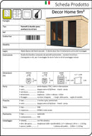 Casetta Abitabile da Giardino 3,65x2,99m Senza Pavimento con Pareti Isolanti Decor Home 9m²