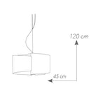 Lampadario a Sospensione Vetro Decoro Linee Interno Moderno E27