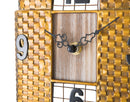 Orologio da Muro Empire Building 23,5x6,5x78 cm in Ferro Oro