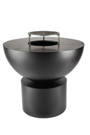 Barbecue a Legna Ø80x80 cm Primula in Acciaio Nero Alta Temperatura