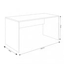 Scrivania Josie 138,5x68x75 h cm in Truciolare bilaminato Grigio Effetto Cemento