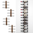 Cantinetta da Parete per 12 Bottiglie di Vino Stile Industriale 31,5x26,5x8,3 cm in Ferro Nero      