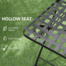 Set Tavolo e 2 Sedie Pieghevoli da Giardino con Mosaico in Metallo