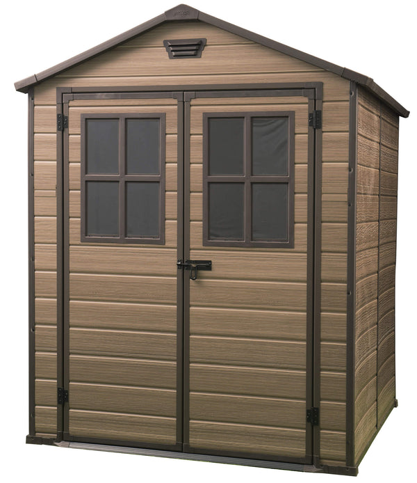sconto Casetta da Giardino Porta Attrezzi 185,8x227x236,8 cm in Resina Keter Scala 6x8 Noce
