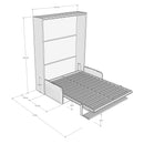 Letto Matrimoniale A Scomparsa 160 Versia Con Divano E Mensola Bianco      