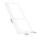 Cuscino Real Medio 90x40x4 cm in Poliestere Tortora