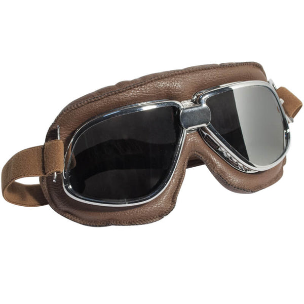 Occhiali per Moto in Similpelle Lenti Specchiate CGM Oldstyle 705V acquista