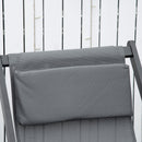 Set 2 Sedie Sdraio 96,5x58x91,5 cm in Alluminio Grigio
