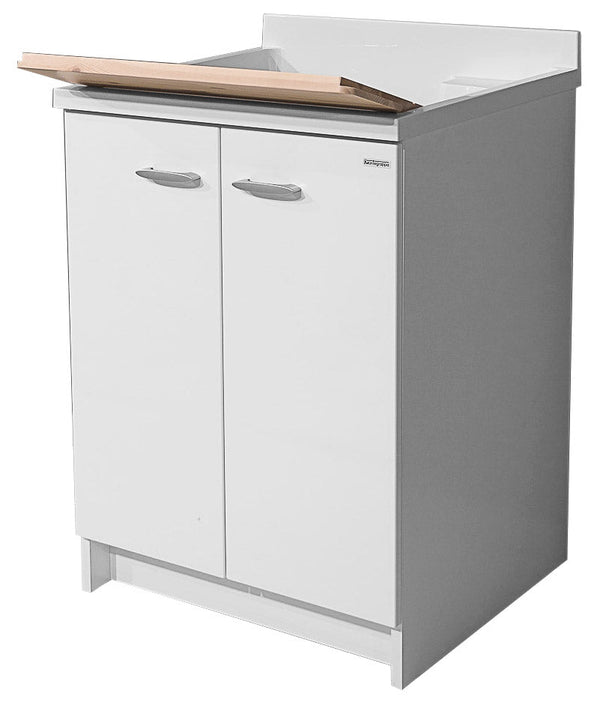 Mobile Lavatoio 60x60x85cm 2 Ante Asse in Legno Montegrappa Marella Bianco sconto