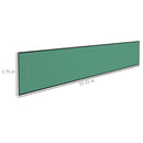 Telo Ombreggiante Frangivento 15,25x1,75 m contro Raggi UV con Fascette Incluse in HDPE Verde