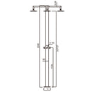 Doccia da Giardino ad Acqua Fredda in Acciaio Inox con 3 Soffioni Sined Cerbero  