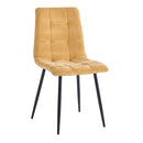 Set 4 Sedie 42x44x89 cm in Tessuto Trapuntato Chris Gialle