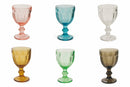 Set 6 Calici Ø8x13,5 cm in Vetro Villa d'Este Home Tivoli Chateau Multicolor