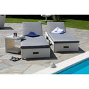 Lettino Prendisole da Giardino in Polyrattan 191x71x75cm Adila Bianco