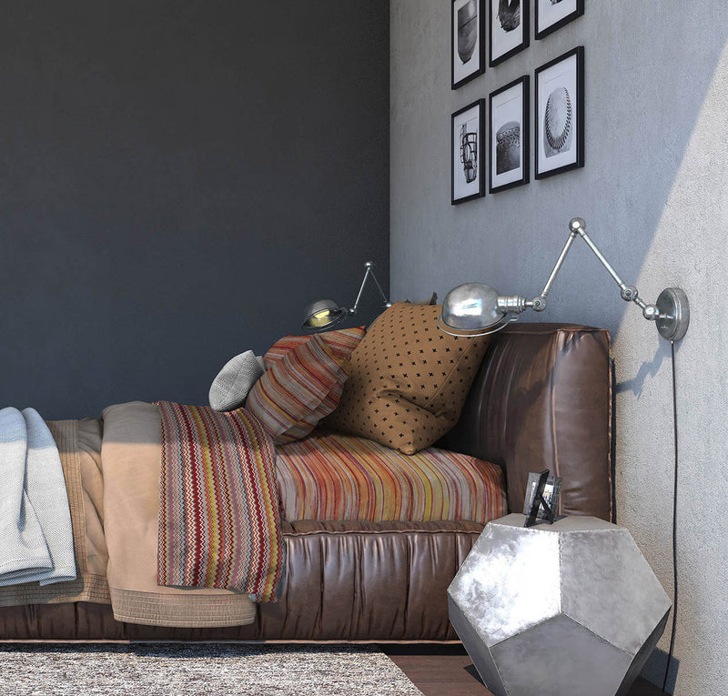 Set Lenzuola con Stampa Sopra Sotto e Federe Athena Rabat Arancio Varie Misure