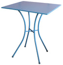 Tavolino da Giardino 60x60x72 cm in Acciaio Bauer Luna Azzurro