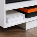 Mobile TV con Armadietto e Mensola a Muro  150x31,5x40 cm in Legno Bianco