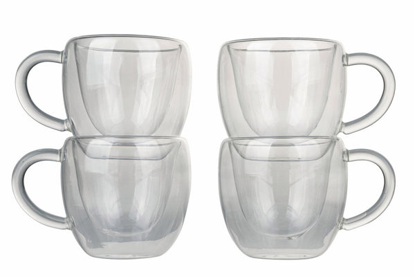 Set 4 Tazzine Caffè con Manico in Vetro Incamiciato 90 ml Villa d'Este Home Tivoli Moka prezzo