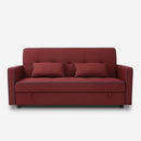 Divano Letto 185x90x92 cm in Tessuto Rosso