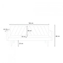 Divano Letto Clic Clac 182x64x80 cm in Tessuto Blu