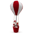 Mongolfiera di Babbo Natale 40x97 cm Decorazione Natalizia Bianco e Rosso      
