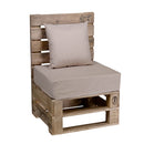 Sedia da Giardino in Legno con Cuscino 60x54xh90cm Banloc