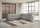 Divano Angolare 6 Posti 286x226x85 cm Marrak in Tessuto Grigio