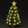 Albero di Natale 60 cm Stelle LED Bianco Caldo Base Tronco Alberello Natalizio