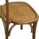 Sedia Impilabile 50x50xh88 cm in Legno Cross Marrone