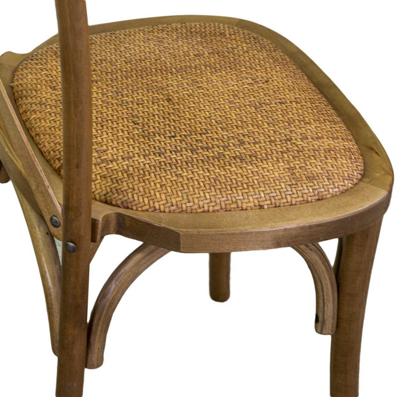 Sedia Impilabile 50x50xh88 cm in Legno Cross Marrone