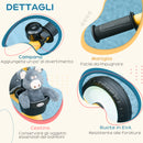 Triciclo per Bambini con Seduta Regolabile 70.5x50x58 cm Struttura in Metallo Giallo  