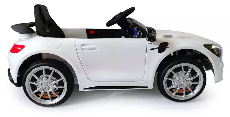 Macchina Elettrica per Bambini 12V con Licenza Mercedes GTR AMG Bianca