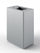Pattumiera a 1 Scomparto da 45 L 44x28x63 cm con Contenitore Interno in Acciaio Verniciato Grigio