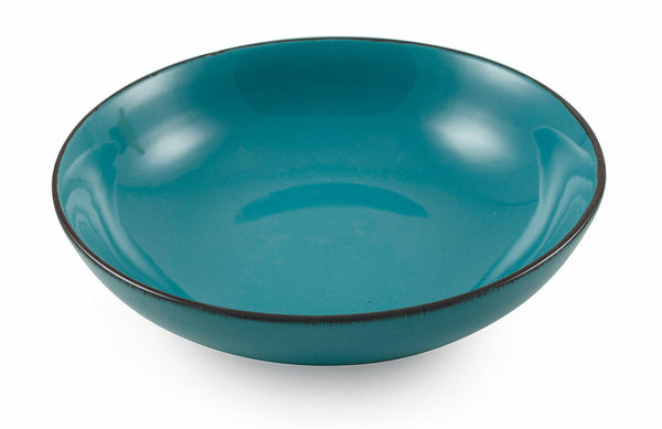 sconto Set 6 Piatti Fondi Ø20,5x5 cm in Gres Villa d'Este Home Tivoli Baita Glazed Turchese