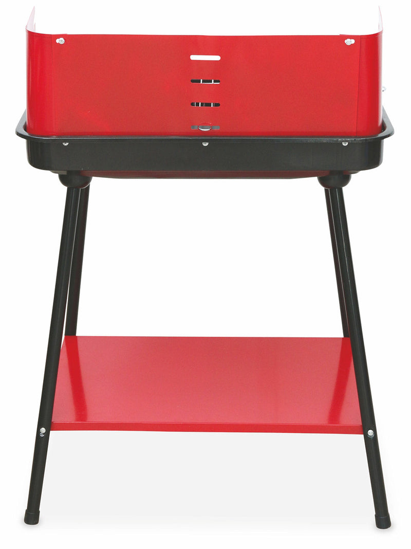 Barbecue a Carbone Carbonella Rettangolare 58x38 cm Soriani Sun-day Rosso
