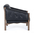 Poltrona Imbottita 83,5x81,5x76 cm in Similpelle Nera