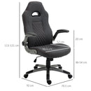 Sedia da Gaming Ergonomica 70,5x70x113-121 in Tessuto Grigio