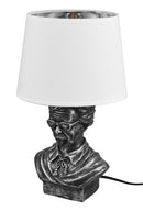 Lampada da Tavolo da Interno Attacco E14 in Ceramica Argento anticato