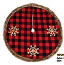 Copri base Albero di Natale in Tessuto con fiocchi tartan rosso cm Ø120