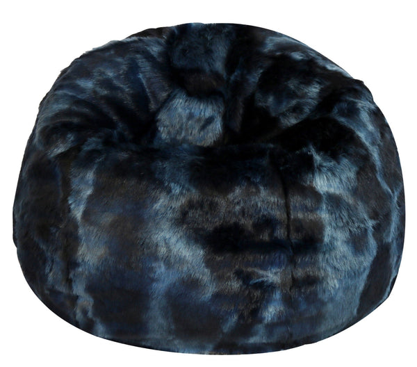 prezzo Maxy Pouf 80x80x70 cm in Pelliccia Sintetica Nuvola Blu