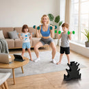 Kit Pesi Esagonali da 18 kg Totali con Supporto Incluso in Acciaio Metallo e Plastica Verde e Nero      