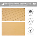 Tavolo da Giardino 190x90x74 cm in Alluminio e Plastica Nero
