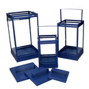 Set 3 Lanterna in metallo blu 