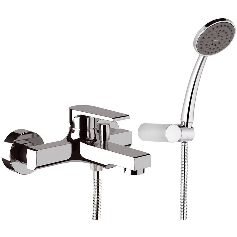 Rubinetto Miscelatore Monocomando Vasca Esterno Doccetta in Ottone Mariani Artic Cromato